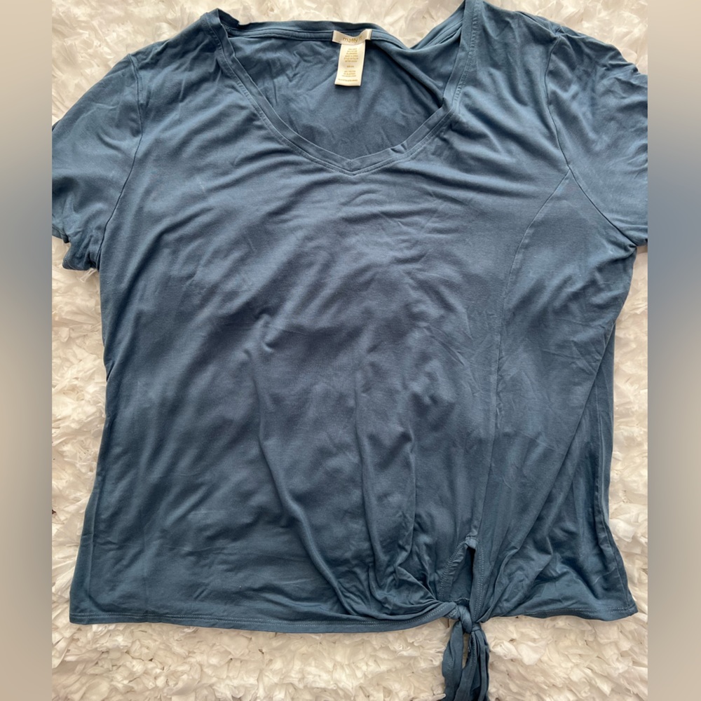 Matty M V-neck Side Tie T-shirt Size XXL